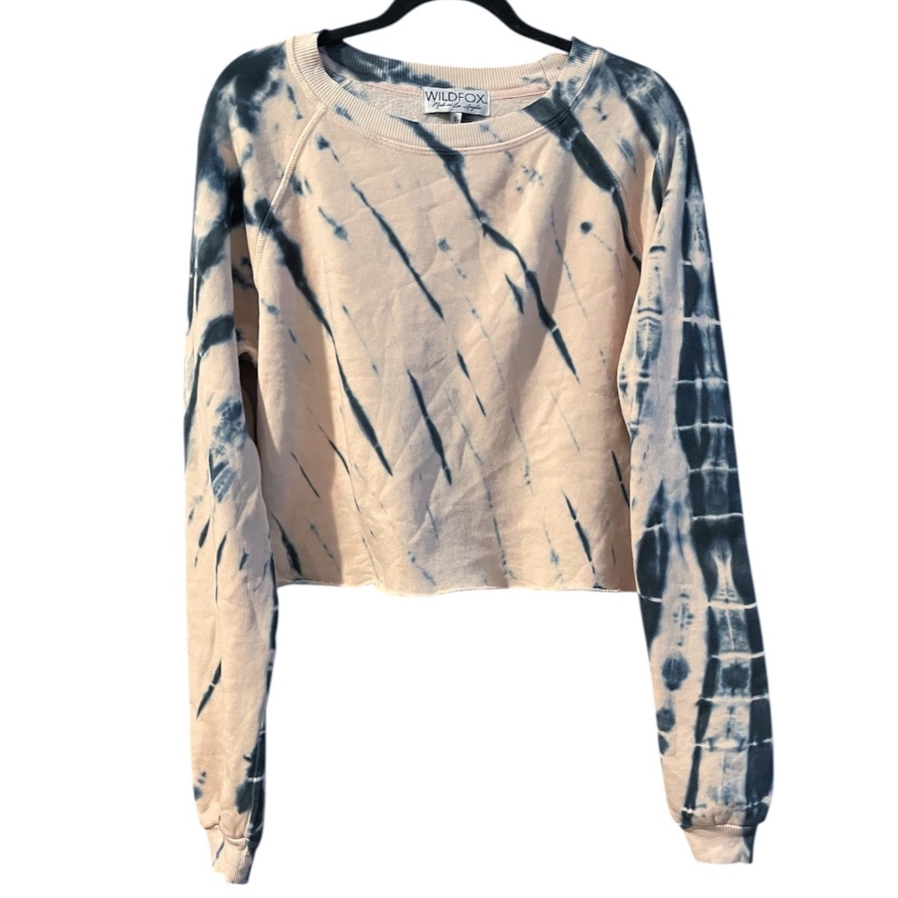 SW16 Wildfox Size Small Tie Dye Crop Sweater EUC